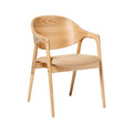 **Chaise en bois avec accoudoirs et assise rembourrée**