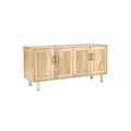 **Meuble TV en bois avec portes pleines et pieds métalliques**
